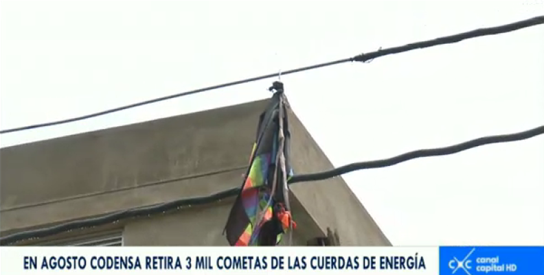 Cometas y líneas de luz, un problema que cada año afecta a cientos de hogares. Codensa