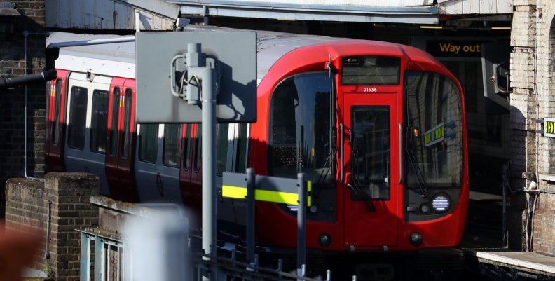 A London underground tube is held after an incident at Parsons Green station in London A London underground tube is held after an incident at Parsons Green station in London