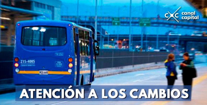 ¡Ojo! con estos ajustes en dos rutas del SITP ¡Ojo! con estos ajustes en dos rutas del SITP
