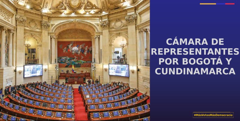 Cámara de Representantes por Bogotá y Cundinamarca Cámara de Representantes por Bogotá y Cundinamarca