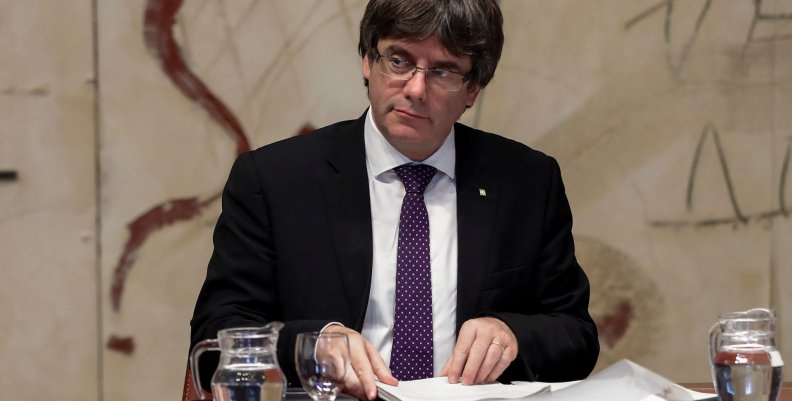 Catalan President Carles Puigdemont holds a cabinet meeting at the regional government headquarters in Barcelona Catalan President Carles Puigdemont holds a cabinet meeting at the regional government headquarters in Barcelona
