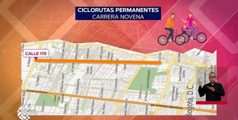 Ciclorruta adicional en Usaquén Ciclorruta adicional en Usaquén