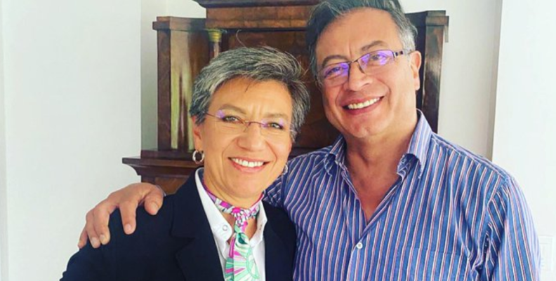Claudia López y Gustavo Petro Claudia López y Gustavo Petro