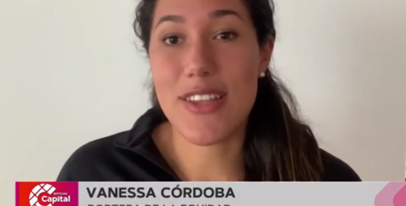 Vanessa Córdoba, futbolista de Equidad. Vanessa Córdoba, futbolista de Equidad.