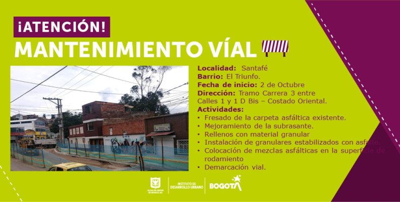 Obras en la localidad de Santa Fe Obras en la localidad de Santa Fe