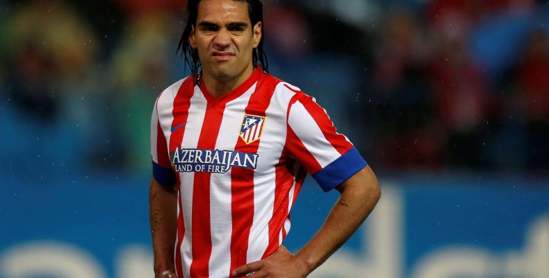 FILE PHOTO - Atletico Madrid's Radamel Falcao is seen during the Spanish first division soccer match against Valencia at Vicente Calderon stadium in Madrid FILE PHOTO - Atletico Madrid's Radamel Falcao is seen during the Spanish first division soccer match against Valencia at Vicente Calderon stadium in Madrid