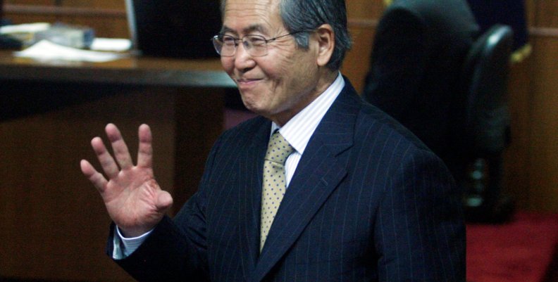 FILE PHOTO: Peru's former president Alberto Fujimori arrives to attend his trial at the Special Police Headquarters in Lima FILE PHOTO: Peru's former president Alberto Fujimori arrives to attend his trial at the Special Police Headquarters in Lima