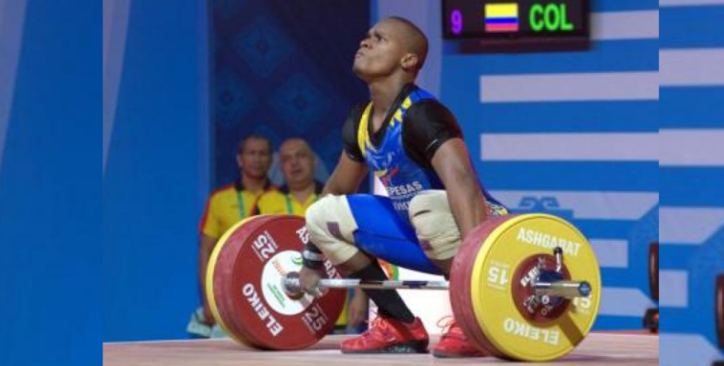Santiago Rodallegas, en el mundial de pesas. Santiago Rodallegas, en el mundial de pesas.