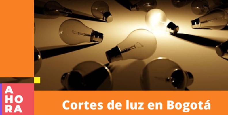 Cortes de luz en Bogotá para este 3 de enero