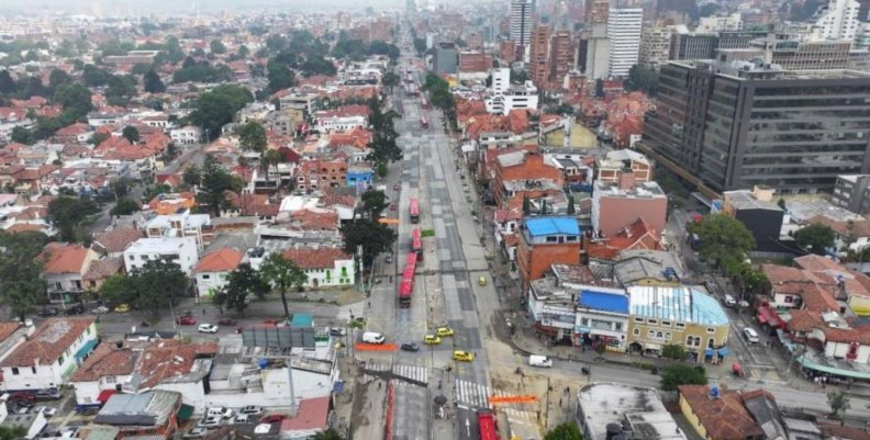 Avenida Caracas Vista panorámica de Bogotá desde los cerros