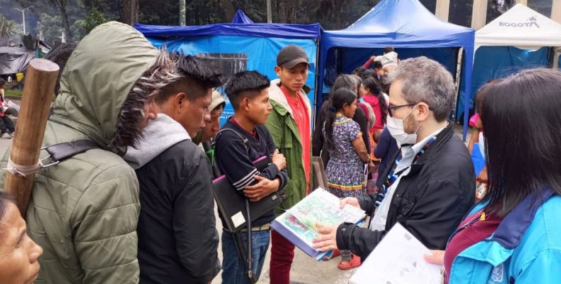 Distrito implementa la Ruta de Acción Emberá Comunidad Emberá en Bogotá
