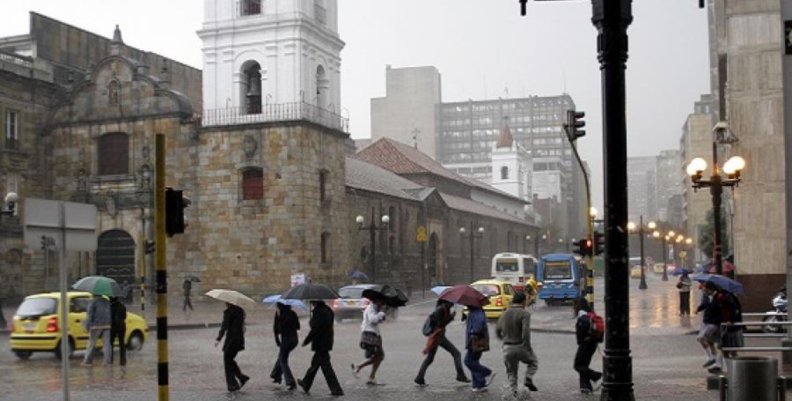 Lluvias en Bogotá Calles con lluvia