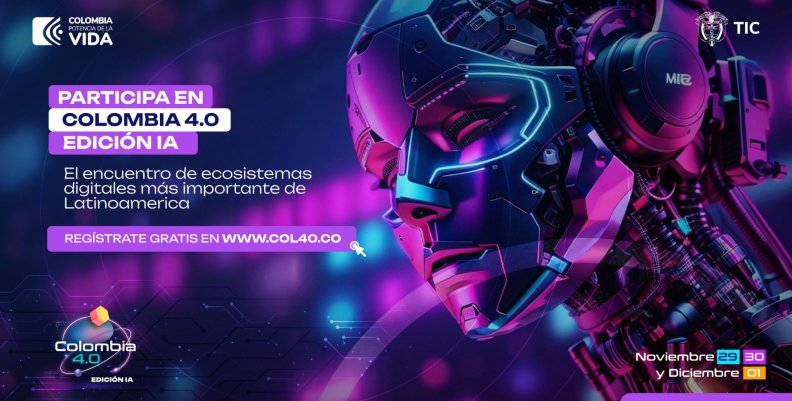 Colombia 4.0 Banner promocional del evento Colombia 4.0