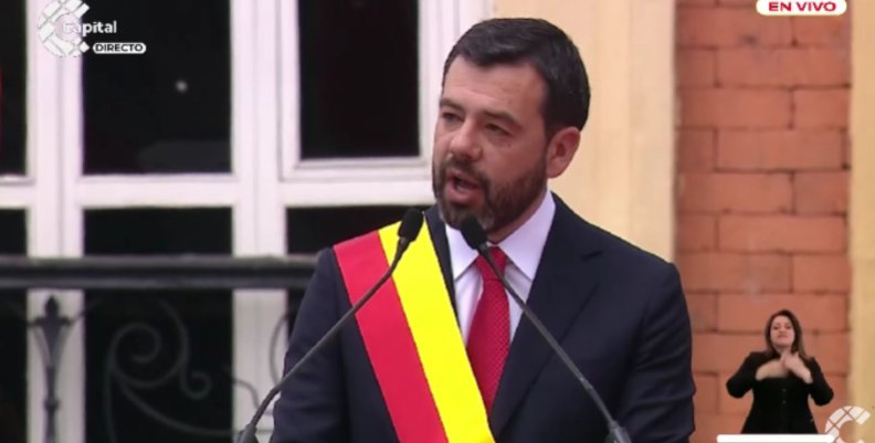 Carlos Fernando Galán Carlos Fernando Galán en su discurso como alcalde de Bogotá
