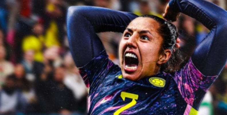 Johana Vanegas Johana Vanegas celebrando el gol contra Alemania