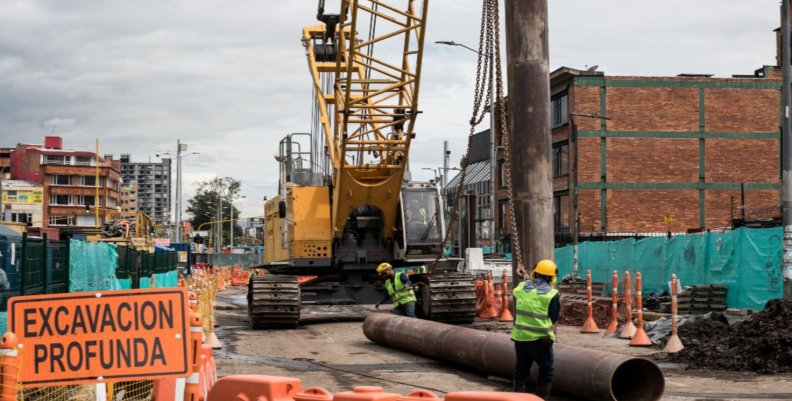 Obras en la Calle 72 Imagen de las obras en la Calle 72 por el Metro de Bogotá