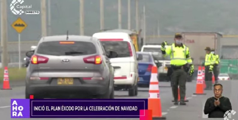 Plan Éxodo Imagen alusiva a la salida vehicular de Bogotá.