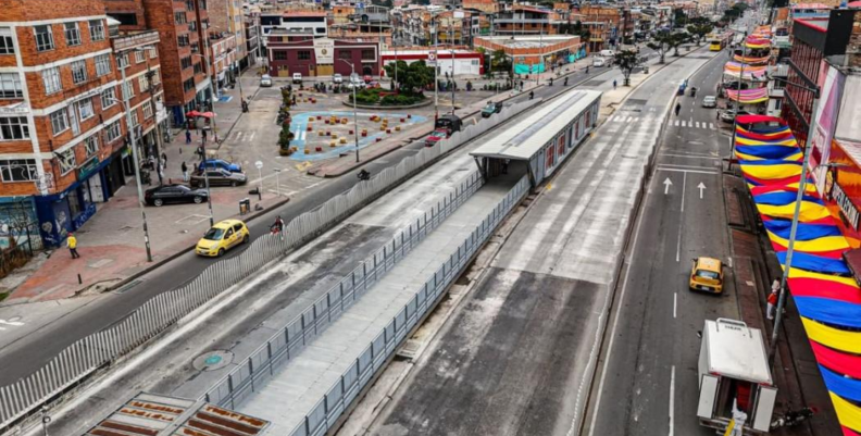 Así quedó la estación de TransMilenio Olaya tras su ampliación Estación de TransMilenio Olaya