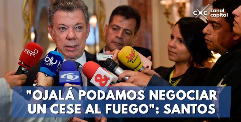 'Ojalá-podamos-negociar-un-cese-al-fuego'--Santos 'Ojalá-podamos-negociar-un-cese-al-fuego'--Santos