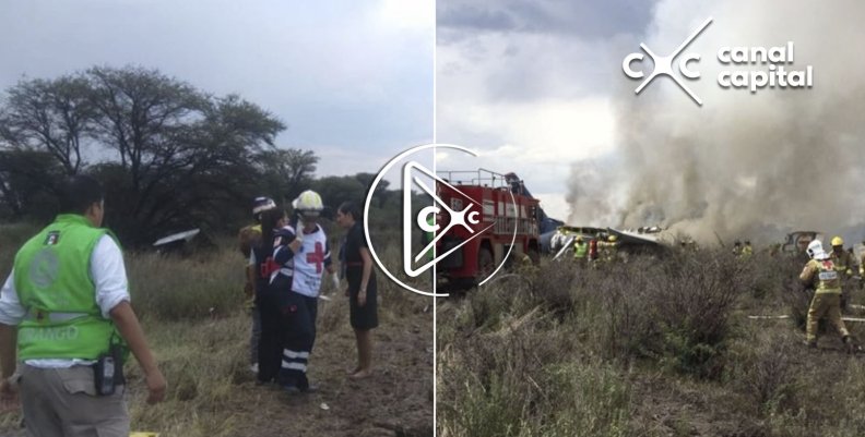 Video del momento en que se desploma el avión en Durango, México Video del momento en que se desploma el avión en Durango, México