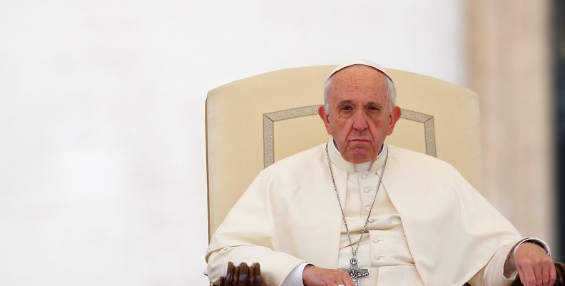 Pope Francis looks on during his Wednesday general audience in Saint Peter's square at the Vatican Pope Francis looks on during his Wednesday general audience in Saint Peter's square at the Vatican