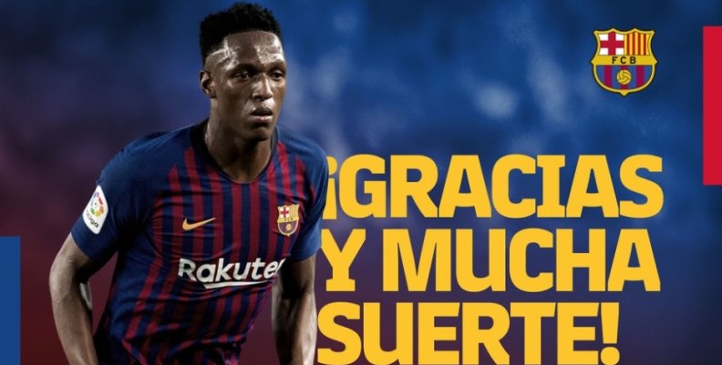Barcelona anuncia la salida de Yerry Mina y le da como destino Inglaterra Barcelona anuncia la salida de Yerry Mina y le da como destino Inglaterra