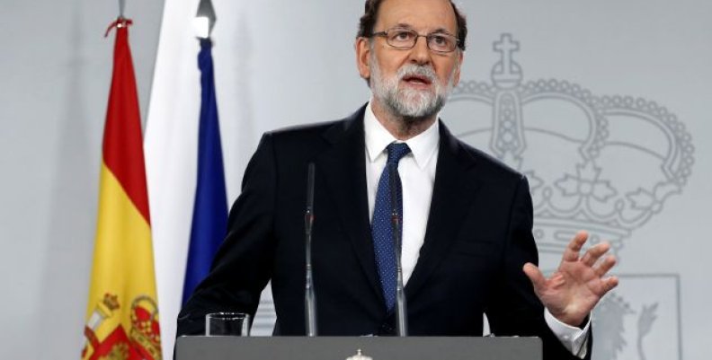 Spain's Prime Minister Mariano Rajoy speaks during a press conference at the Moncloa Palace in Madrid Spain's Prime Minister Mariano Rajoy speaks during a press conference at the Moncloa Palace in Madrid