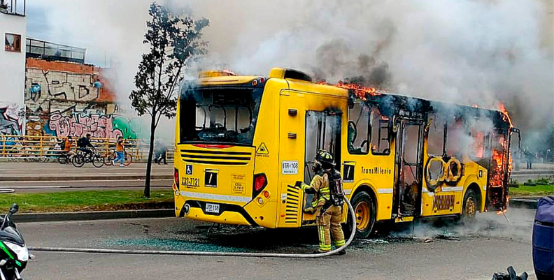 TRANSMILENIO QUEMADO TRANSMILENIO QUEMADO
