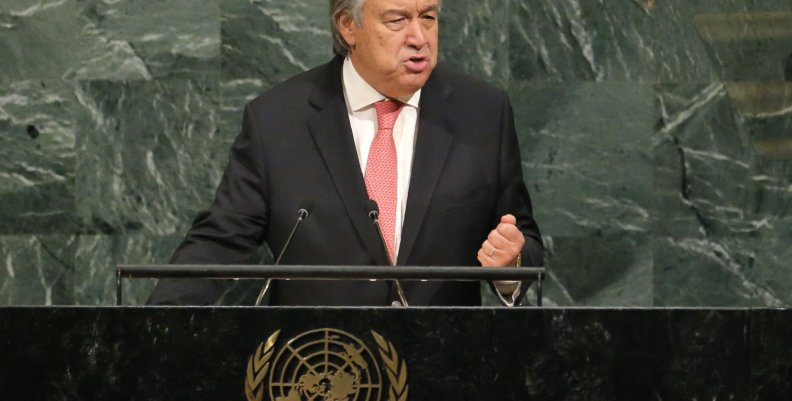 United Nations Secretary General Guterres addresses the General Assembly at U.N. headquarters in New York United Nations Secretary General Guterres addresses the General Assembly at U.N. headquarters in New York