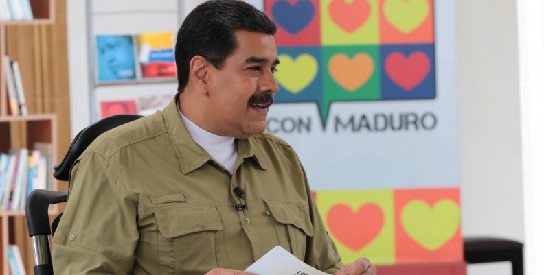Venezuela's President Nicolas Maduro speaks during his weekly radio and TV broadcast "Los Domingos con Maduro" in Caracas Venezuela's President Nicolas Maduro speaks during his weekly radio and TV broadcast "Los Domingos con Maduro" in Caracas