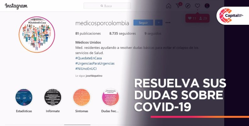 La cuenta @medicosporcolombia resuelve dudas sobre coronavirus La cuenta @medicosporcolombia resuelve dudas sobre coronavirus