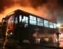 Bus de TransMilenio en llamas