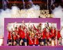 Jugadoras de la Selección de España alzan el título de la Copa Mundial de la FIFA