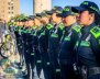 Policía Nacional ordenada en fila 