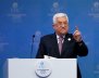 Palestinian President Mahmoud Abbas speaks during an extraordinary meeting of the OIC in Istanbul