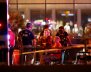 People wait in a medical staging area on October 2, 2017, after a mass shooting at a music festival in Las Vegas