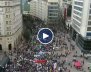 La marcha nacional en defensa de la educación pública, desde el cielo