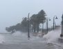 Waves crash against the seawall in Fajardo as Hurricane Irma slammed across islands in the northern Caribbean
