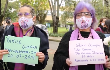 Líderes sociales asesinados