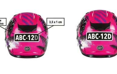 medidas placa casco motociclista anexo Decreto 119 del 7 de abril de 2022