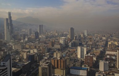 Nube de contaminación en Bogotá