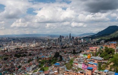Vista panorámica de Bogotá desde los cerros