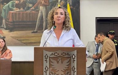 Concejala Sandra Forero en debate en el Concejo de Bogotá