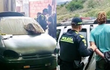 Policía arrestando a un hombre