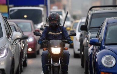 Motocilistas en Bogotá