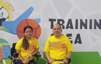 Leidy y Edilson Chica, deportistas de boccia