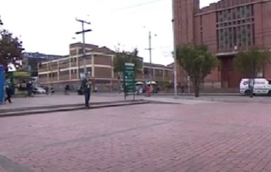 Imagen panorámica de la plaza de Rafael Uribe Uribe