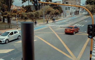 Cámara de fotomulta en Bogotá