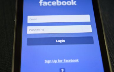 Página de inicio de Facebook en una red social