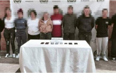 Captura de ocho integrantes de la banda 'Las sombras'